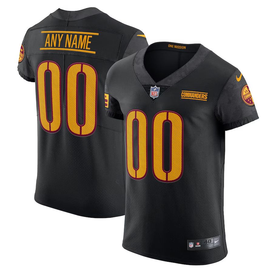 Men Washington Commanders Nike Black Vapor Untouchable Elite Custom Alternate NFL Jersey